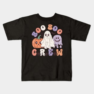 Vintage Halloween , Retro Funny Ghost Kids T-Shirt